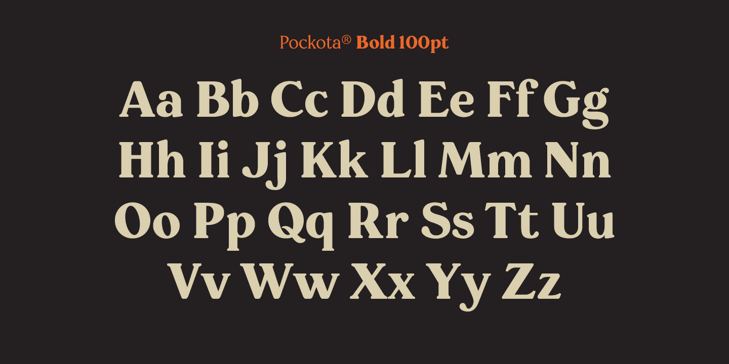 Pockota Extra Bold Font preview